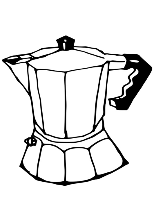 Coloring page coffee percolator