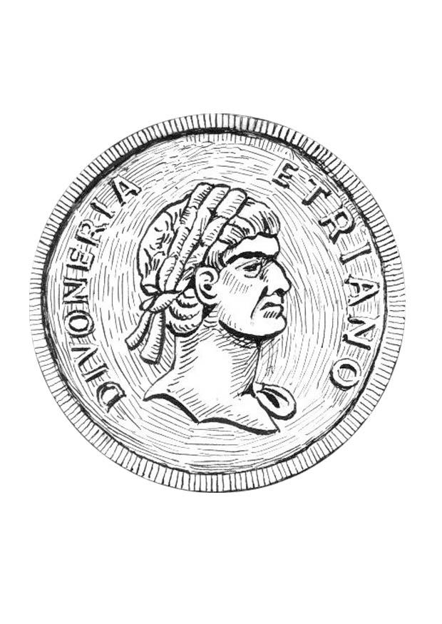 Coloring page coin