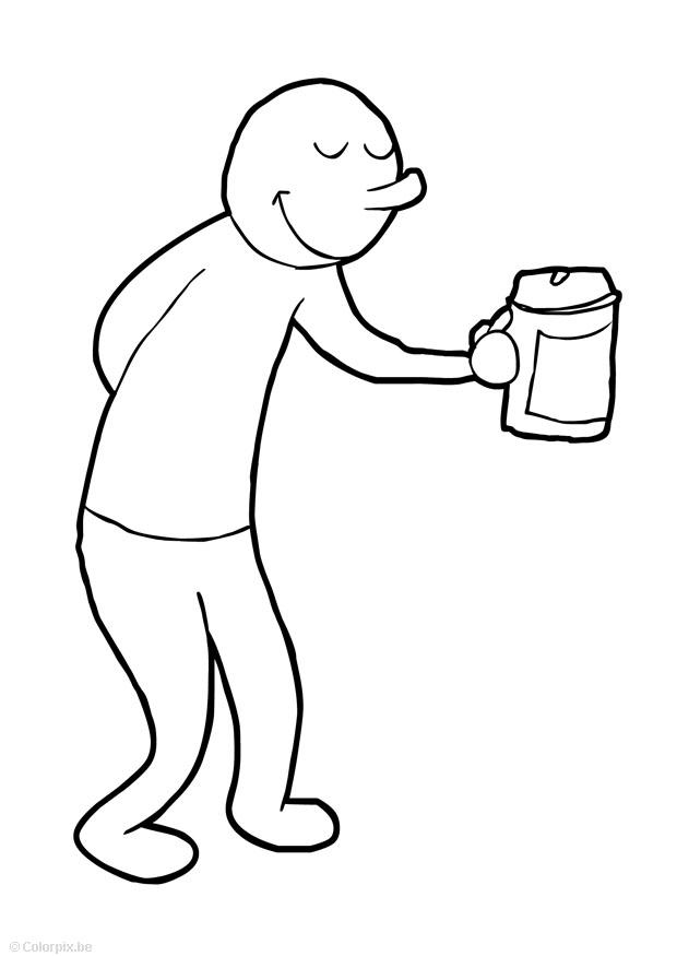 Coloring page collect money