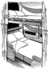Coloring pages compartment in ship