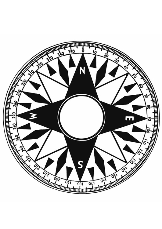 Coloring page compass