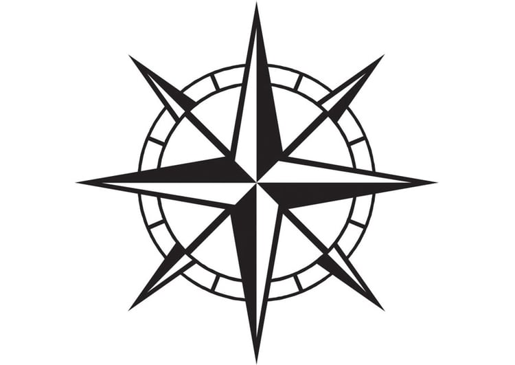 Coloring page Compass