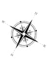 Coloring page compass