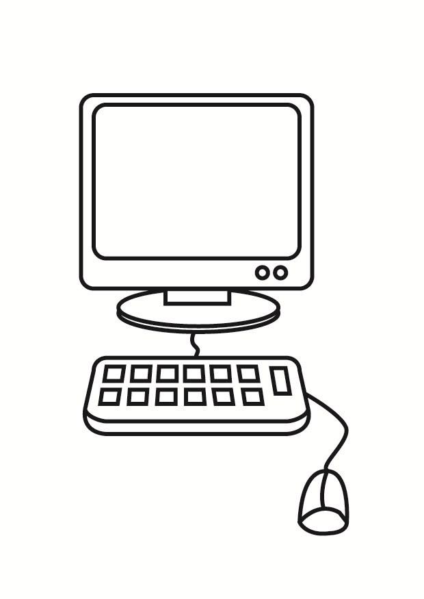 computer keyboard coloring page