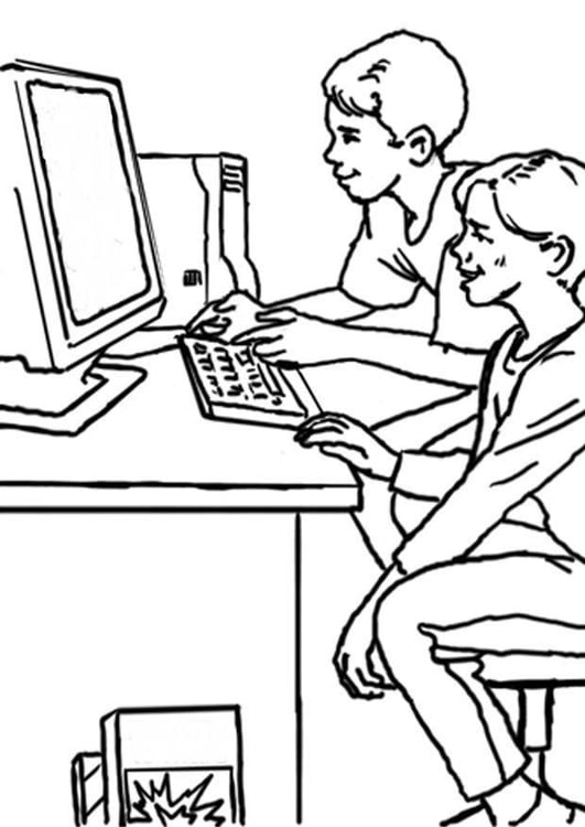 Coloring page computer