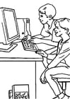 Coloring page computer