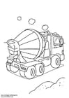 Coloring pages concrete mixer