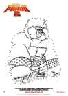 coloring-page connect the dots - Kung Fu Panda 2