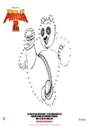 coloring-page connect the dots - Kung Fu Panda 2