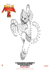 coloring-page connect the dots - Kung Fu Panda 2