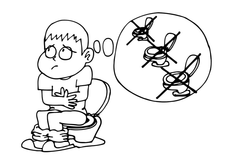 Coloring page constipation