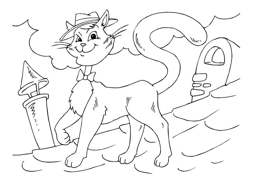 Coloring page cool cat