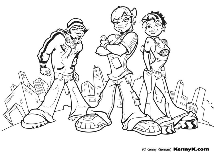 Coloring page cool mp3