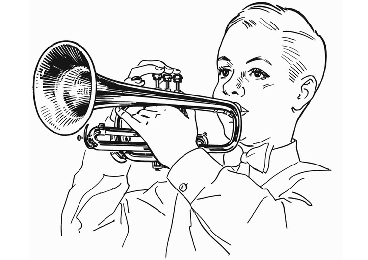 Coloring page cornet