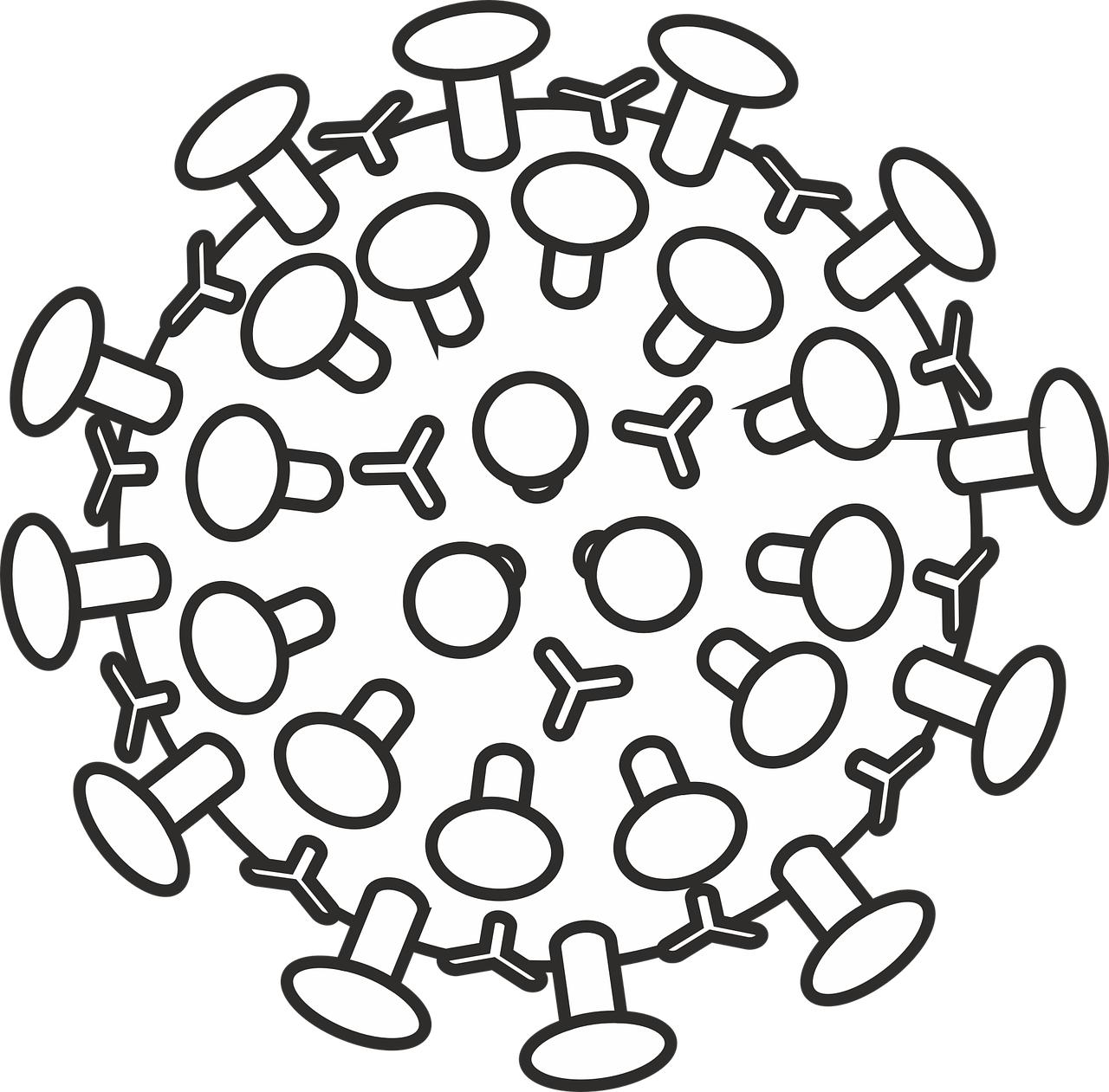 ▷ Desenhos de Coronavirus Covid-19 para colorir