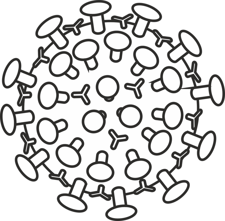Coloring page coronavirus