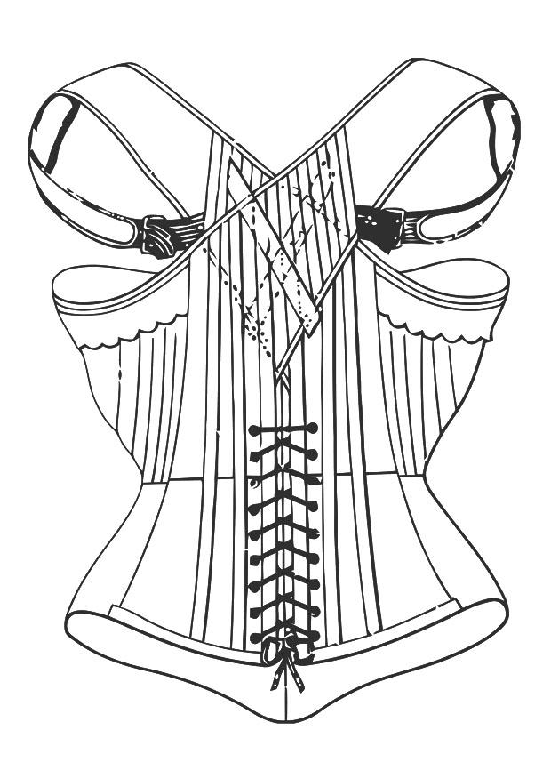 Coloring page corset