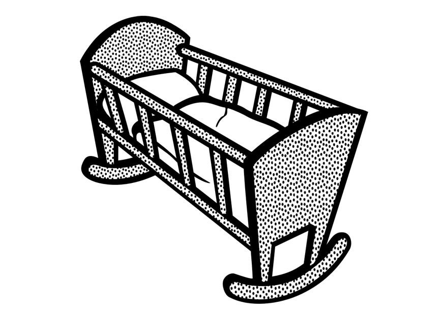 Coloring page cot