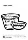 Coloring page cottage cheese