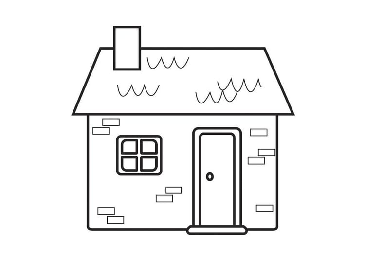Coloring page cottage