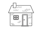 Coloring page cottage