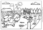 Coloring page cow 2