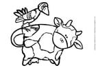 Coloring pages cow 3