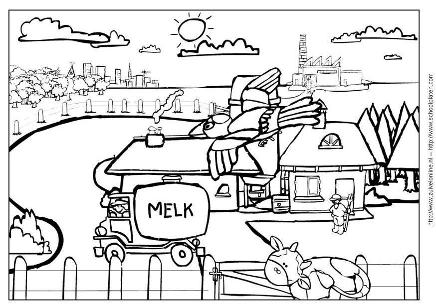 Coloring page cow 5