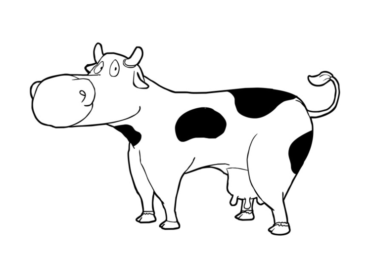 Coloring Page cow - free printable coloring pages - Img 13847