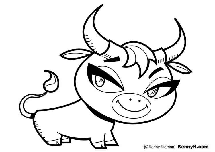 Coloring page cow