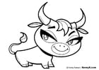 Coloring page cow