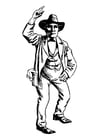 Coloring pages cowboy