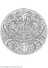 Coloring pages crab mandala