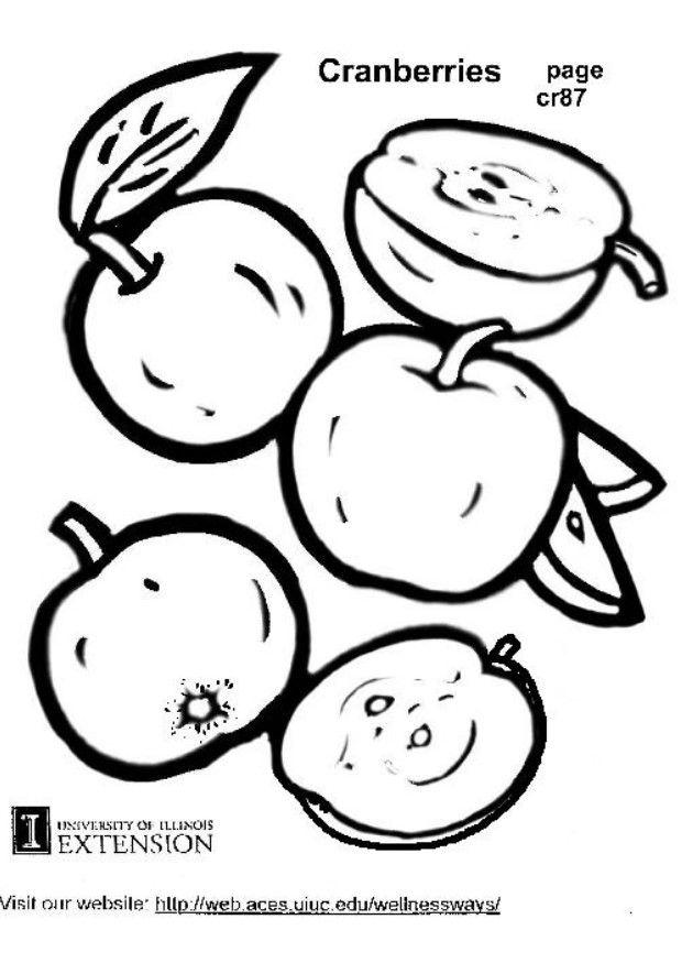Coloring page cranberries
