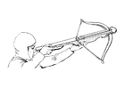 Coloring pages cross bow
