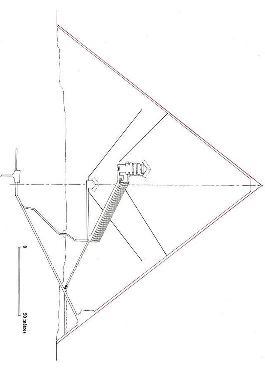 cross section of Cheops Piramid in Giza