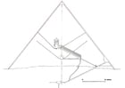 Coloring page cross section of Cheops Piramid in Giza