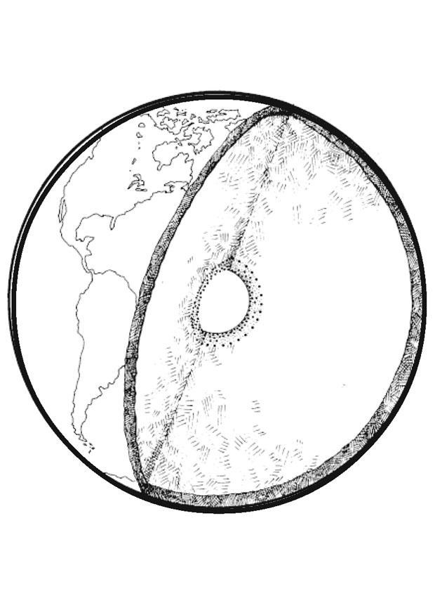 Coloring page Cross section of Earth