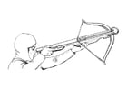 Coloring page crossbow