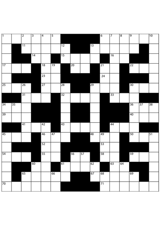 Coloring page crossword