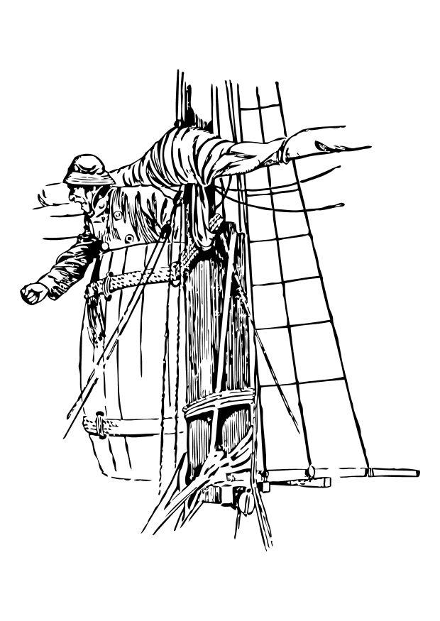 Coloring page crow's nest