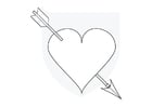 Coloring pages Cupid's heart