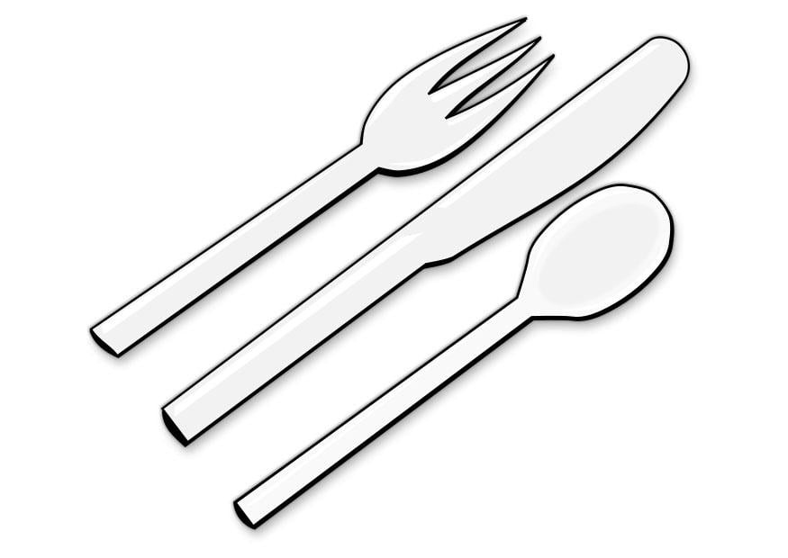 Coloring page cutlery