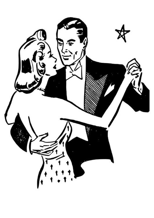 Coloring page dance