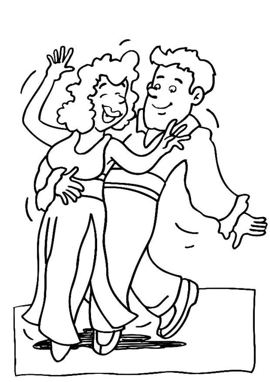 Coloring page dance