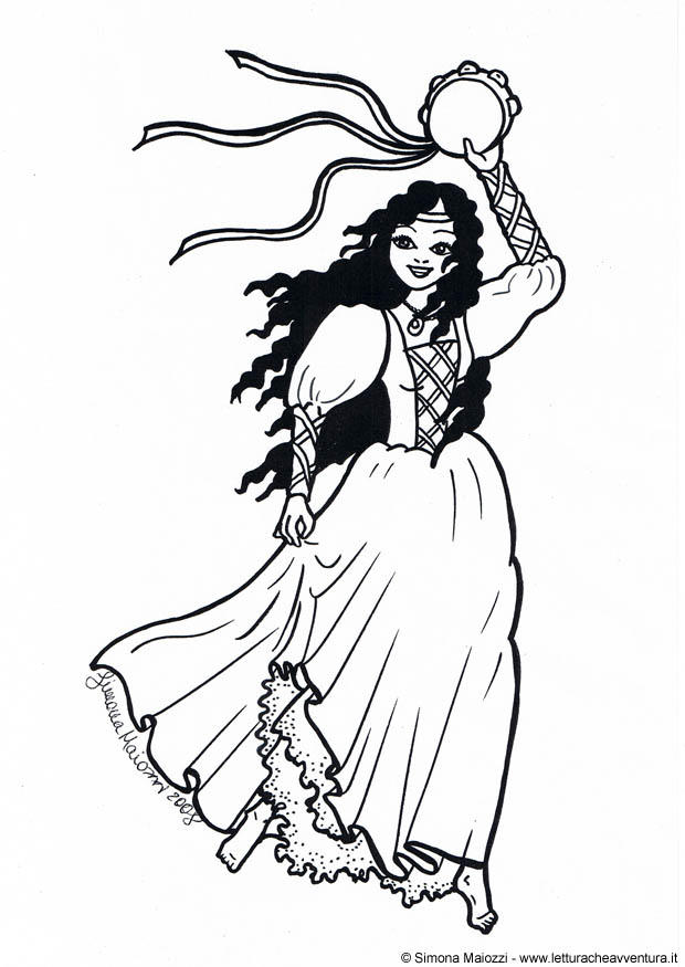 Coloring Page dancer - free printable coloring pages - Img 12380
