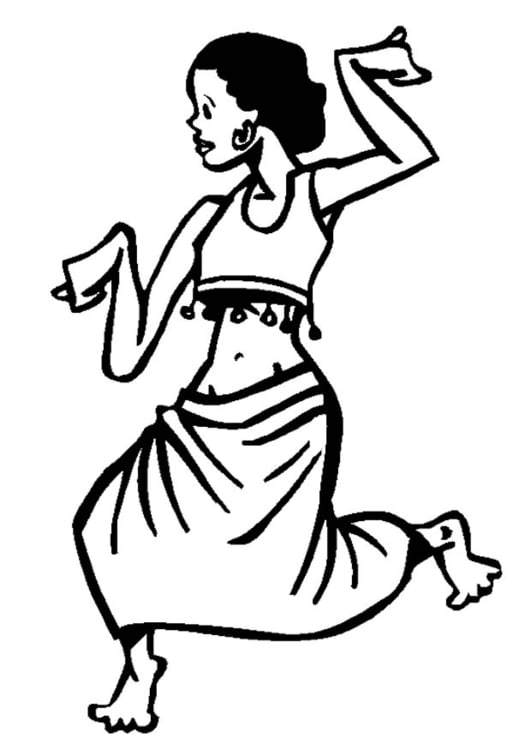 Coloring page dancer