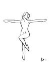 Coloring page dancer