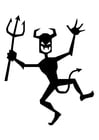 Coloring pages dancing devil