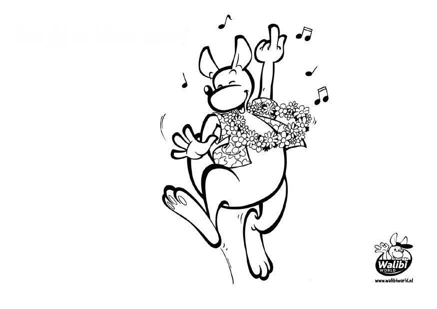 Coloring page dancing